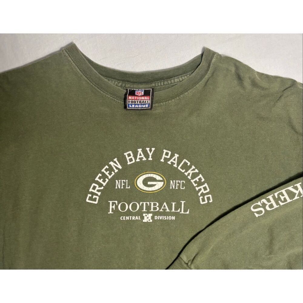 Vintage Y2K Green Bay Packers Central Division Ling Sleeve T-Shirt Large NFL